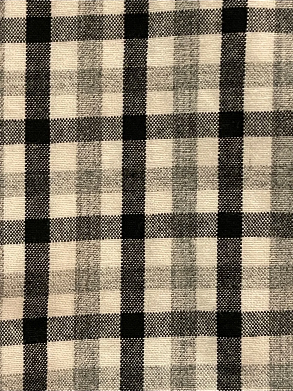 Gymboree Classic Boys Black Gray & White Checked Button-Down Shirt SZ L